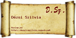 Dézsi Szilvia névjegykártya