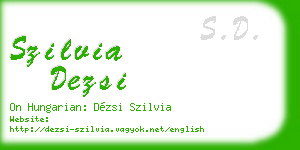 szilvia dezsi business card